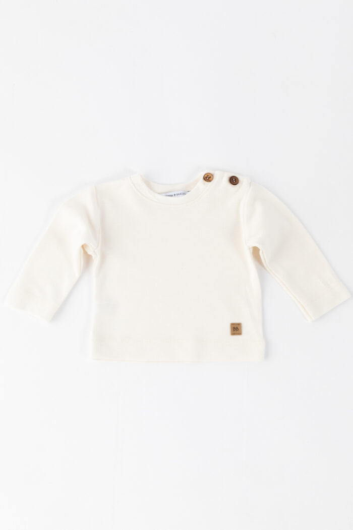 Bamboom tričko s dlhým rukávom - Cream White